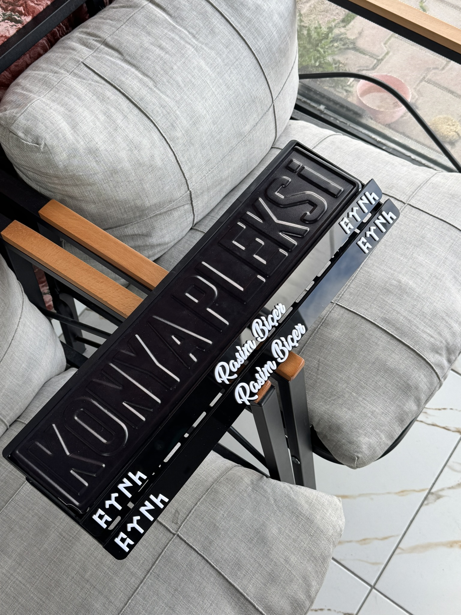 Göktürkçe 3D Plakalık