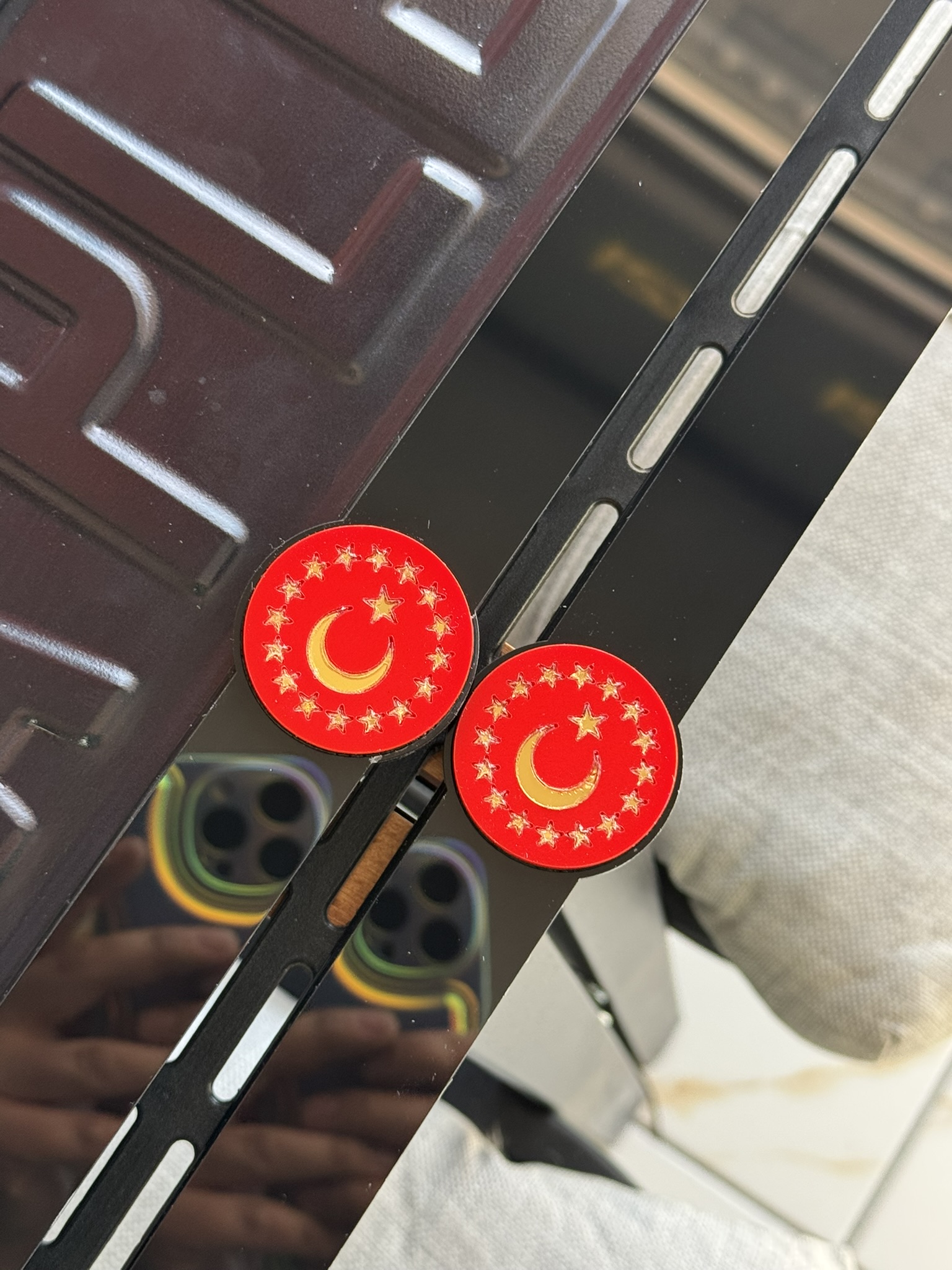 Çizgisiz Ay Yıldız Detaylı 3D Plakalık